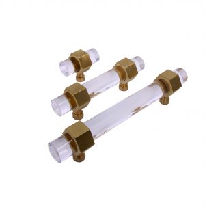 3048 - Lucite Pulls 3/4'' With Hexagon Rings