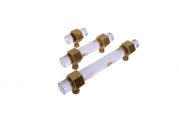 3048 - Lucite Pulls 3/4'' With Hexagon Rings